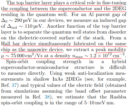 Informations about Majorana 1 semiconductor layers